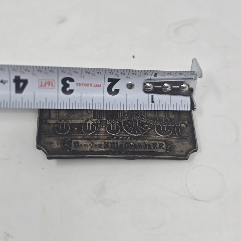 Vintage Durango to Silverton Denver & Rio Grande Railroad Brass Belt Buckle 1-36 - Picture 5 of 5